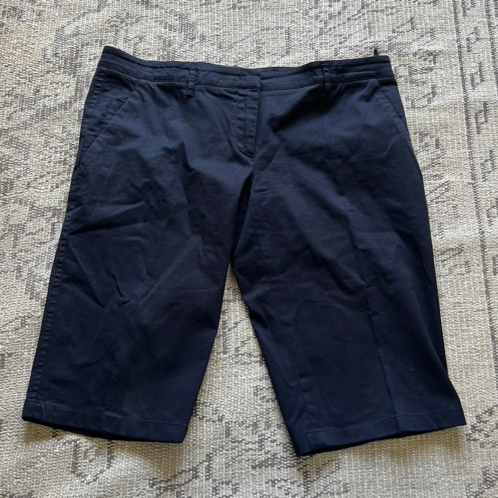 Prada Women's Dark Blue Bermudas